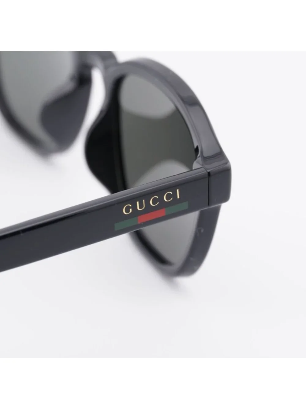 Gucci GG2109SK 001 Sunglasses Black Square Frame, Grey Lenses